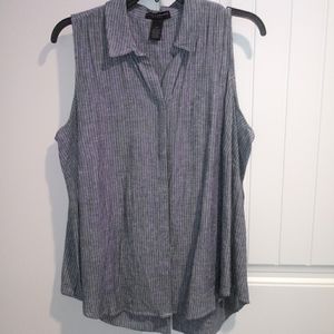 Grace Element sz 2x Button Down 55% linen 👚